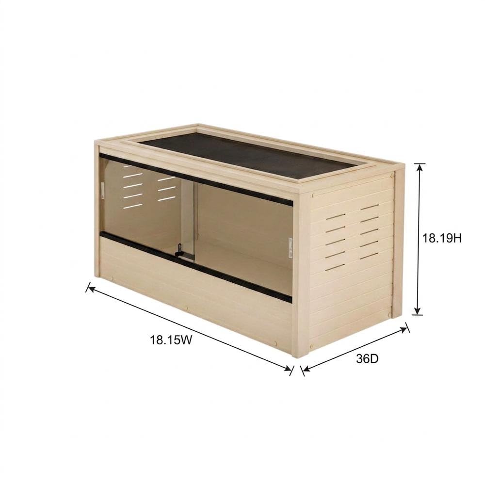 Maple Reptile Lounge with Warm Interior by Bison Pets – Glass, Maple