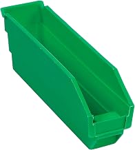 Plastic Shelf Bin Nestable 2-3/4"W X 11-5/8"D X 4" H Green - Lot of 24