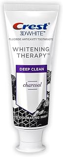 Crest 3D White Whitening Therapy Deep Clean Toothpaste Invigorating Oz 79353, Mint, Charcoal, 4.1 Ounce