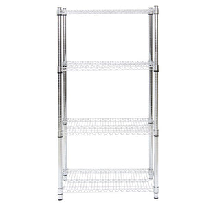 Heavy Duty Wire Shelving With 1 1/2" Post - 48" L x 18" W x 74" H by HUBERT – Alloy Steel, Silver, Model T1848K-74