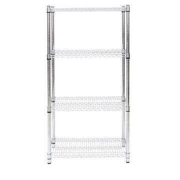 Heavy Duty Wire Shelving With 1 1/2" Post - 48" L x 18" W x 74" H by HUBERT – Alloy Steel, Silver, Model T1848K-74
