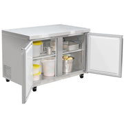 47 1/4" W Undercounter Refrigerator w/ (2) Sections & (2) Doors by MOTAK – 50.39x32.68x38.58, In Description, Check Images, Model MUR-48-X