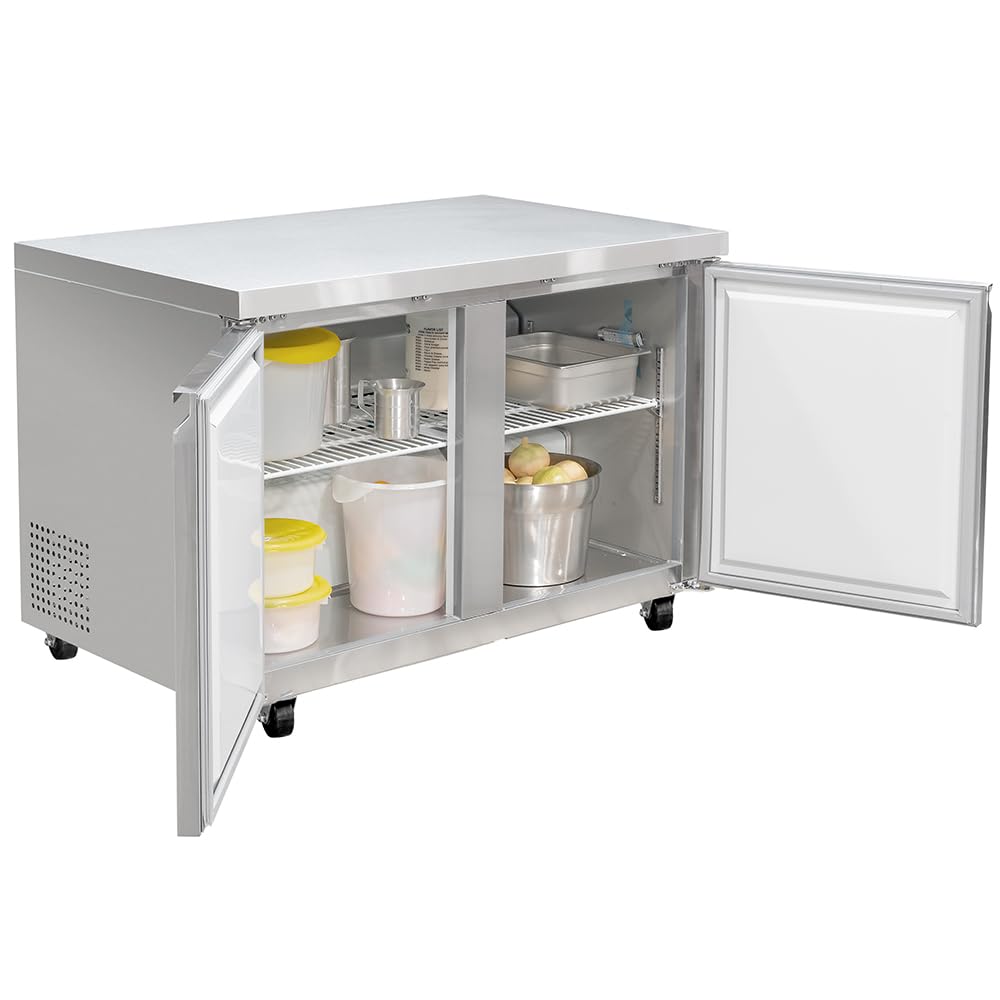 47 1/4" W Undercounter Refrigerator w/ (2) Sections & (2) Doors by MOTAK – 50.39x32.68x38.58, In Description, Check Images, Model MUR-48-X