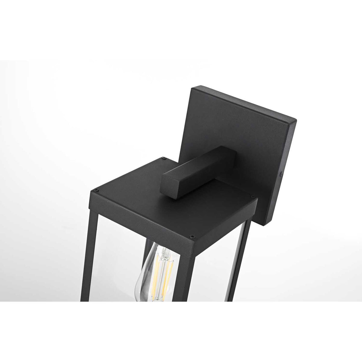 Peter One Light Outdoor Wall Sconce Black by Lighting Design – 8.2", Iron, Black, Model OD413W14BK