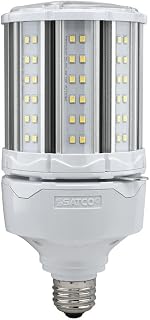 Satco S39392 Hi-Pro Omni-Directional High-Lumen LED Corncob Lamp, HID-Replacement, Industrial and Commercial Application, 100-277V, 5000K, 36 Watts