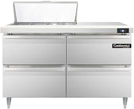 DL48-8-D Designer Line Sandwich Unit, 48" W, With 8 Pan Top Openings & Four Drawers