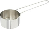 Winco 6" 1 Cup Stainless Steel Measuring Cup with Wire Handle | Graduated measurements, Stackable design, For liquid and dry ingredients, baking and commercial food prep