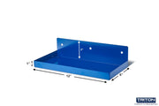 12" W x 6" D Blue Epoxy-Coated Steel Shelf for DuraBoard or 1/8" and 1/4" Pegboard by Triton Products – 12" W x 6" D, Alloy Steel, Blue