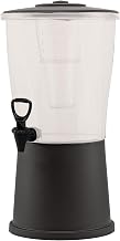 Service Ideas Beverage Dispenser with Infuser Tube, 3 Gallon, Plastic | Model CBDRP3BL