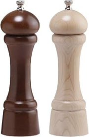 Chef Specialties Windsor Pepper Salt Mill Set, 8 Inch, Walnut and Natural