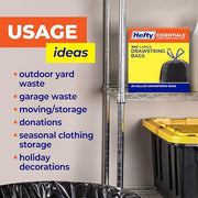 Hefty Large (30 Gallon)​ / 56 Count (Pack of 1) / Black Trash Bags
