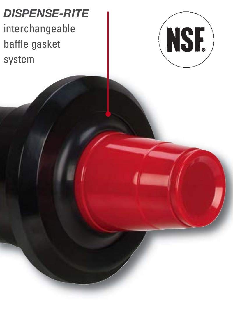 DISPENSE-RITE 17" length / Black / Adjustable Food Dispensers