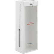 Lockable Steel Fire Extinguisher Cabinet with Breakable by Global Industrial – Steel, White, Model 670601