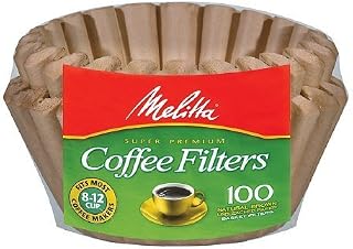 Melitta Basket Coffee Filters, 8-12 Cup, Natural Brown,100 Ea (1)