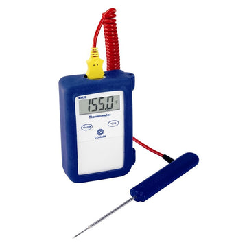 Thermocouple Kit w/ KM28 Thermometer & PK19M Probe by Comark – Blue, Pack of 3, Model KM28KIT
