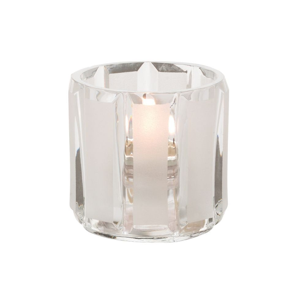 5690C+SC Crystal And Satin Votive Holder by Hollowick – Glass, Clear, Model 5690C_SC