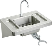 Elkay ESLV2820FC Commercial 28" x 20" Wall Hung Lavatory Sink Kit 1 Faucet Hole