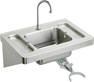 Elkay ESLV2820FC Commercial 28" x 20" Wall Hung Lavatory Sink Kit 1 Faucet Hole