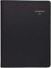 2021 Two Person Daily Appointment Book & Planner by AT-A-GLANCE, 8" x 11", Large, Black (702220521)