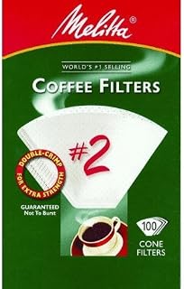 Melitta 622712 #2 White Cone Coffee Filters 100 Count