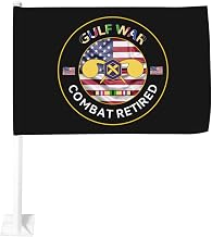 US Chemical Corps Gulf Combat Retired 12x18 Inch Car Flag Tear-Resistant Polyester All-Weather Use Flag Only No Pole Included29