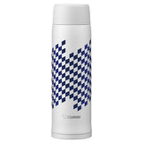 Stainless Steel Vacuum Insulated Mug, 16-Ounce, Ichimatsu White by Zojirushi – 16.2 Ounces, 0.48 liters, 18/8 Stainless Steel, Ichimatsu White, Model SM-NAE48WZ