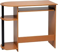 Light Cherry Easy Assembly Computer Desk, Compact Design, Durable Construction, Suitable for Modern Home Office Spaces