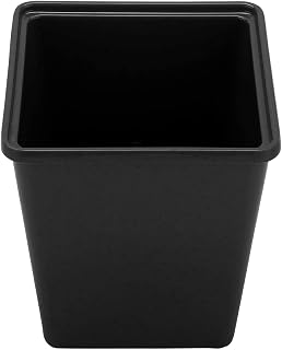 G.E.T. Enterprises Black 3 qt. Square Crock, Break Resistant Dishwasher Safe Melamine Plastic, Round & Square Crocks Collection ML-150-BK (Pack of 1)