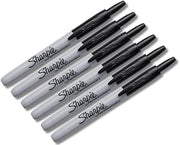 Sharpie Retractable Permanent Markers | Fine Point | Black | 6 Count