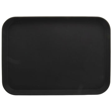 Serving Tray Nonskid Black Rectangular- 22" L x 16" W x 1" H by HUBERT – 22" x 16" x 1", Plastic, Black