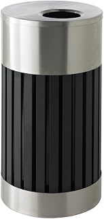 Commercial Zone PRODUCTS 727543 Riverview 1 Trash Bin,Blk,SS,25 gal.