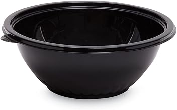 WNAAPB80BL Caterline Pack N Serve Plastic Bowl, 80 Oz, Black, 25/case