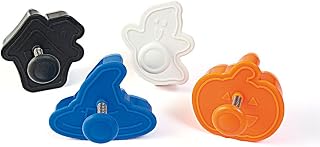 Silikomart Mini Cookie Cutters with Spring Ejection Feature, Set of 4, Assorted Halloween