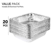 Stock Your Home 20 Pack / Silver / Without Lids Disposable Cookware
