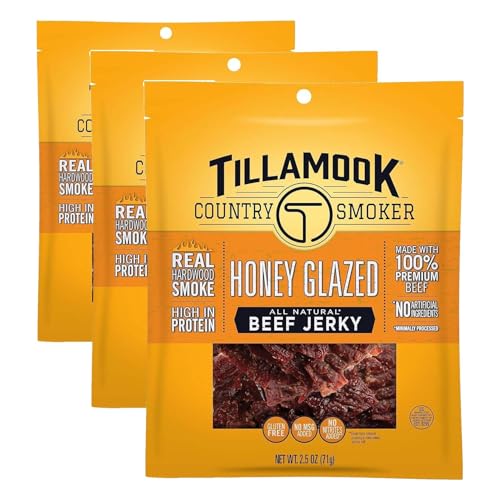 TILLAMOOK COUNTRY SMOKER Honey Glazed / 2.5 Ounce (Pack of 3) / 1 Jerky