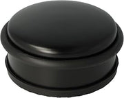 Westcott E-19002 00 Round Stainless Steel Door Stopper, Door-Friendly and Non-Slip, 10 x 4 cm, 1200 g, Black