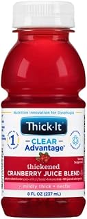 Thick-It AquaCare H2O: Pre-Thickened Cranberry Juice, Nectar-thick liquid, (1 Case: 24 x 8 oz. Bottles)