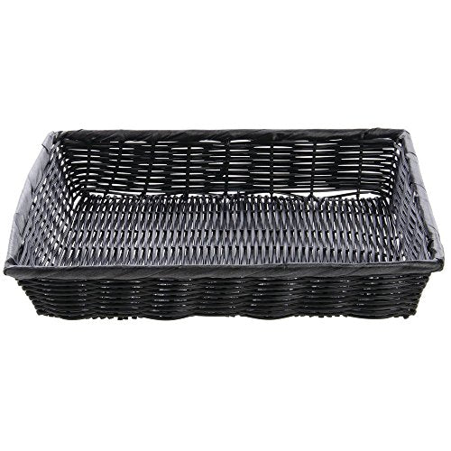 HUBERT Black / 14"Lx12"Wx2.5"H / Modern Shelf Baskets