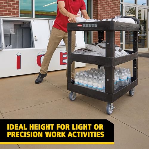 Rubbermaid Commercial Products Black / Medium / 3-Shelf Utility Carts