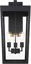 Elegant Lighting William 12" Outdoor Wall Sconce in Black