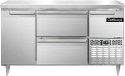 DLFA60-SS-D Designer Line Freezer Base Worktop Unit, 60" W, Full Stainless & Two Drawers