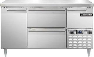 DLFA60-SS-D Designer Line Freezer Base Worktop Unit, 60" W, Full Stainless & Two Drawers