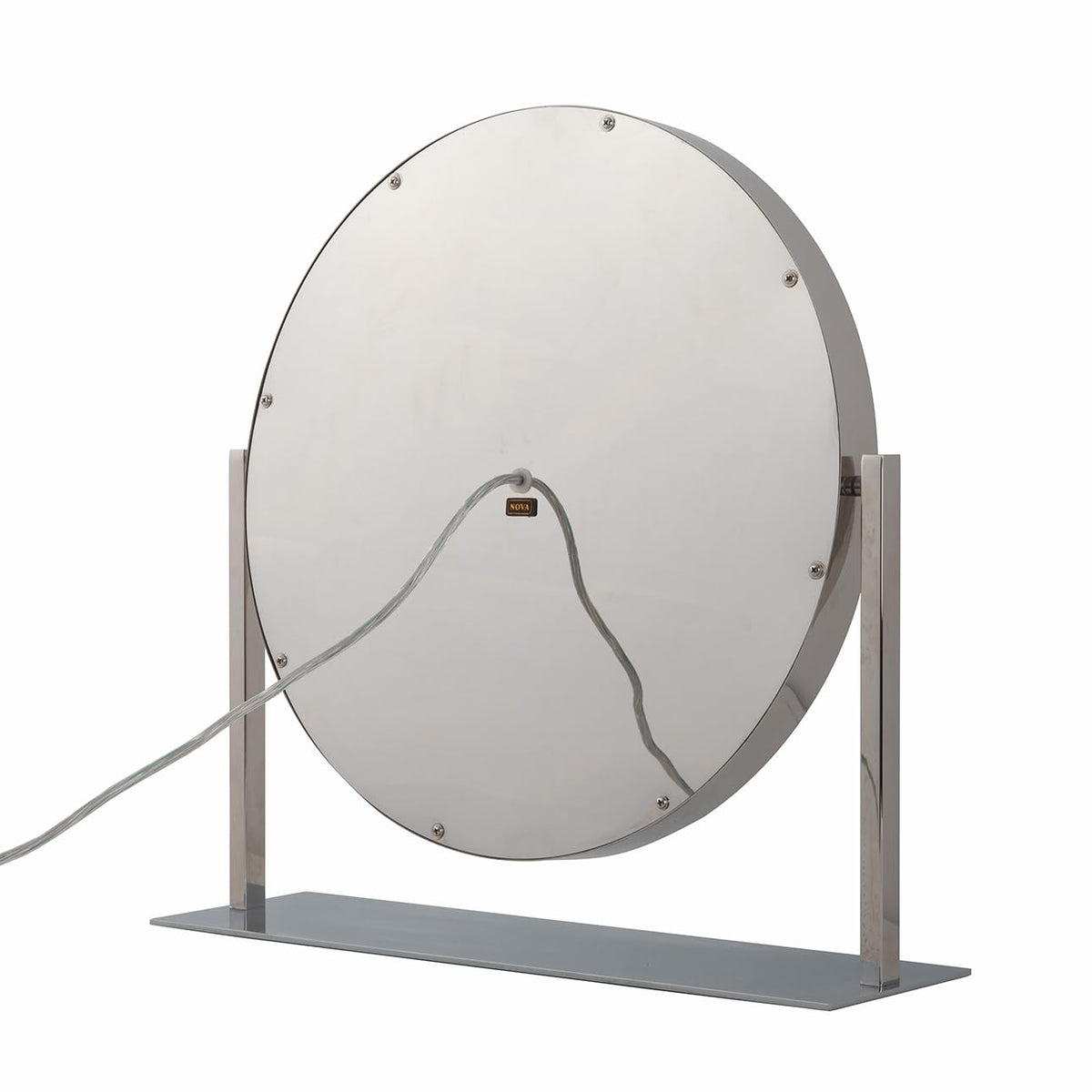 Marilyn Table Top LED Vanity Mirror - Chrome by NOVA of California – 20"L x 20"W, Steel & Crystal, Chrome & Crystal, Model 4111270