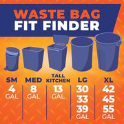 Hefty 30 Count (Pack of 1) / Gray / 39.0 gallons Trash Bags