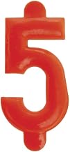 Price Tag Numbers 5 Red Embossed Plastic Red - 1" H 25 Per Bag