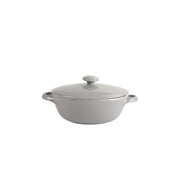 Sienna Covered Casserole 10" and 7" Bakeware Set by 10 Strawberry Street – 10" & 7", 10.0 inches, Stoneware, Gray, Pack of 2