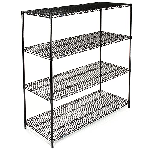 Wire Shelving by Nexel – 4, Alloy Steel, Black, Model B970176