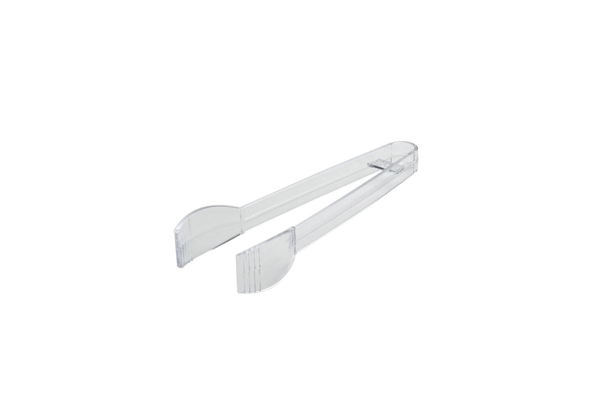 Fineline Settings Platter Pleasers Clear 7" Tongs 48 Pieces