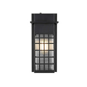 Palmer One Light Outdoor Wall Sconce Black by Lighting Design – Iron, Black