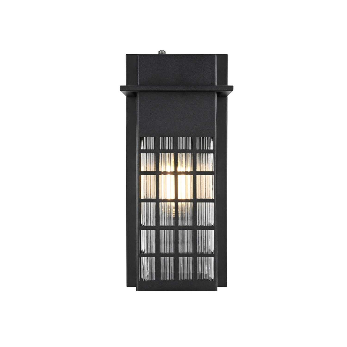 Palmer One Light Outdoor Wall Sconce Black by Lighting Design – Iron, Black